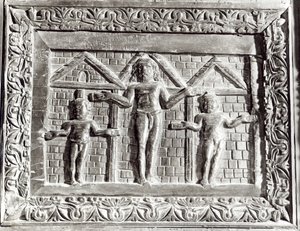 The Crucifixion, panel from a door decorated with scenes from the Old and New Testament by Paleo Christian